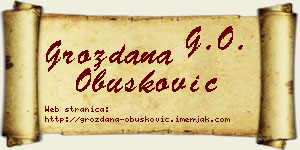 Grozdana Obušković vizit kartica
